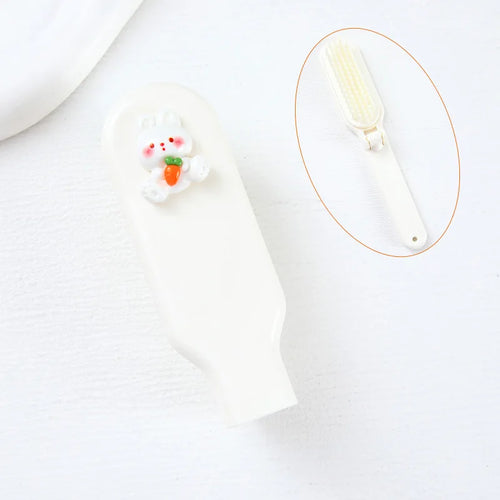 Cute Cartoon Mini Folding Comb Portable Small Comb Ladies Long Hair