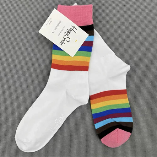 Happy Socks Women Crew Socks Cotton Novelty Gift One Size Fit Most