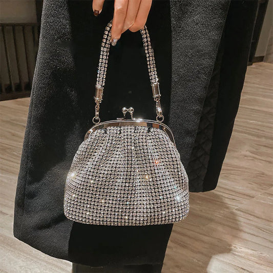 2023 Fashion Rhinestone Evening Tote Bag Women Bling Diamond Handbags