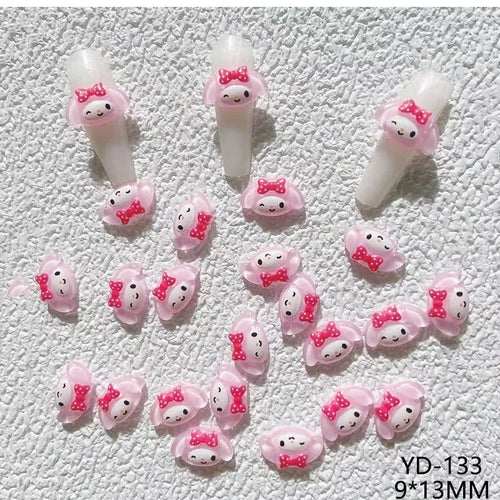 70 Pieces of Sanrio New Nail Rhinestones Hello Kitty Kawaii Cartoon