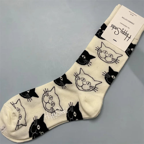 Happy Socks Women Crew Socks Cotton Novelty Gift One Size Fit Most