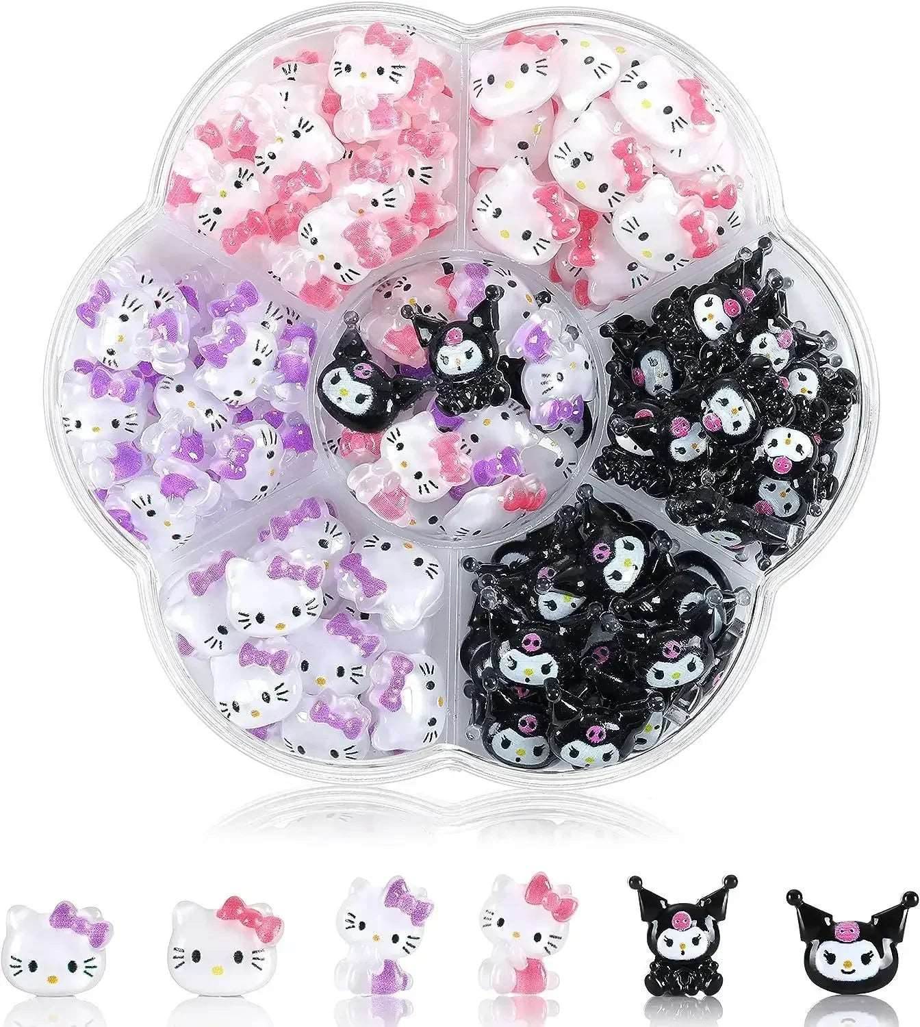 70 Pieces of Sanrio New Nail Rhinestones Hello Kitty Kawaii Cartoon