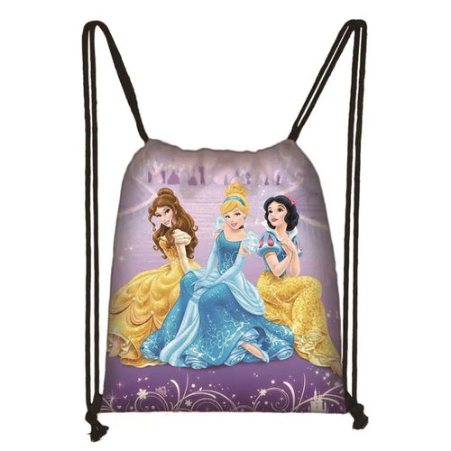 New Snow White Princess Cinderella Drawstring Boy Girl Bags Women