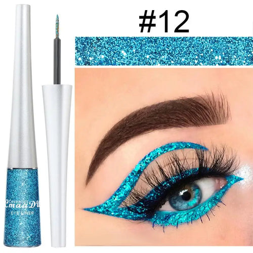 1PC Glitter Eyeliners Liquid Shiny Eye Liners Pigment Silver Green