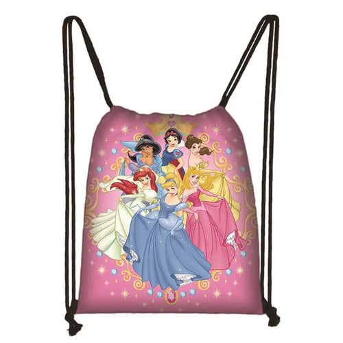 New Snow White Princess Cinderella Drawstring Boy Girl Bags Women