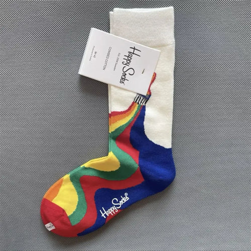 Happy Socks Women Crew Socks Cotton Novelty Gift One Size Fit Most