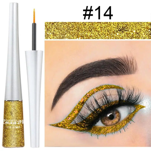 1PC Glitter Eyeliners Liquid Shiny Eye Liners Pigment Silver Green