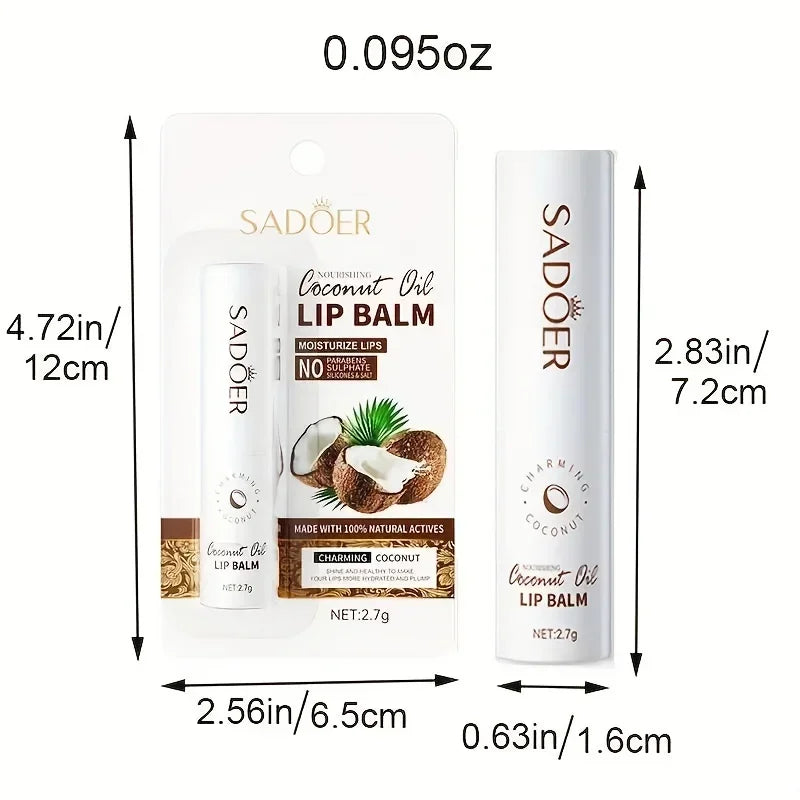 Coconut Lip Balm - Lasting Nourishment and Moisture for Men and Women