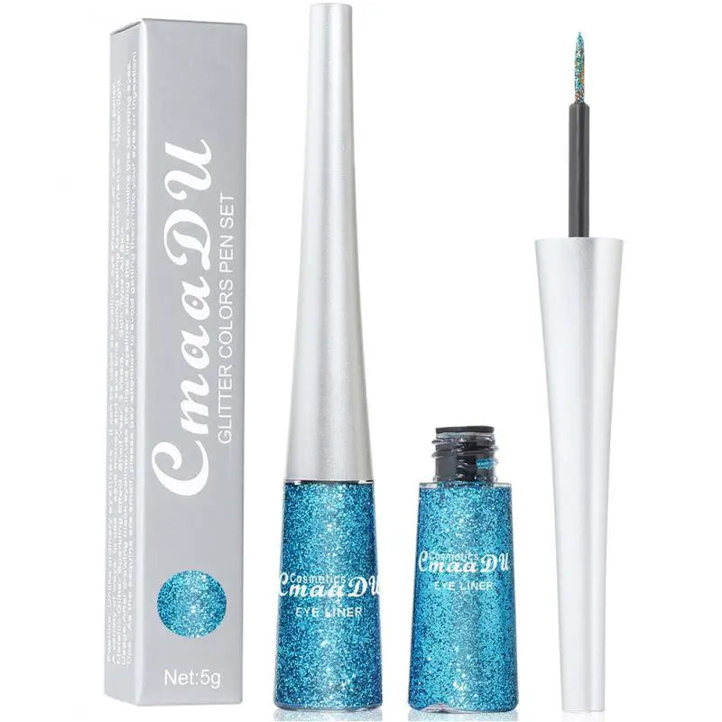 1PC Glitter Eyeliners Liquid Shiny Eye Liners Pigment Silver Green