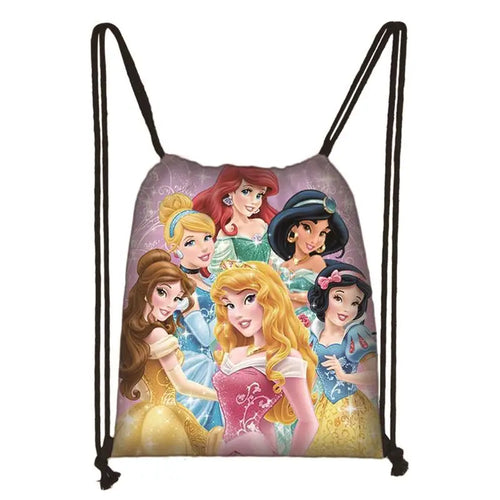 New Snow White Princess Cinderella Drawstring Boy Girl Bags Women