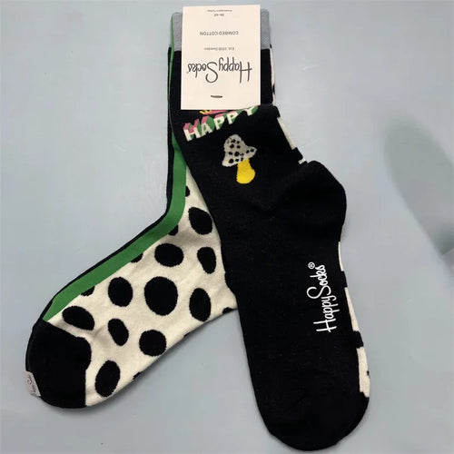 Happy Socks Women Crew Socks Cotton Novelty Gift One Size Fit Most