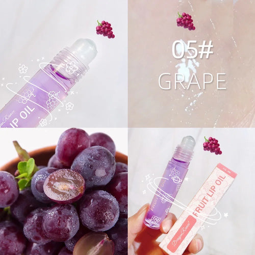 8ml Moisturizing Lip Oil Fruit Strawberry Roll-on Lip Balm Women Lips