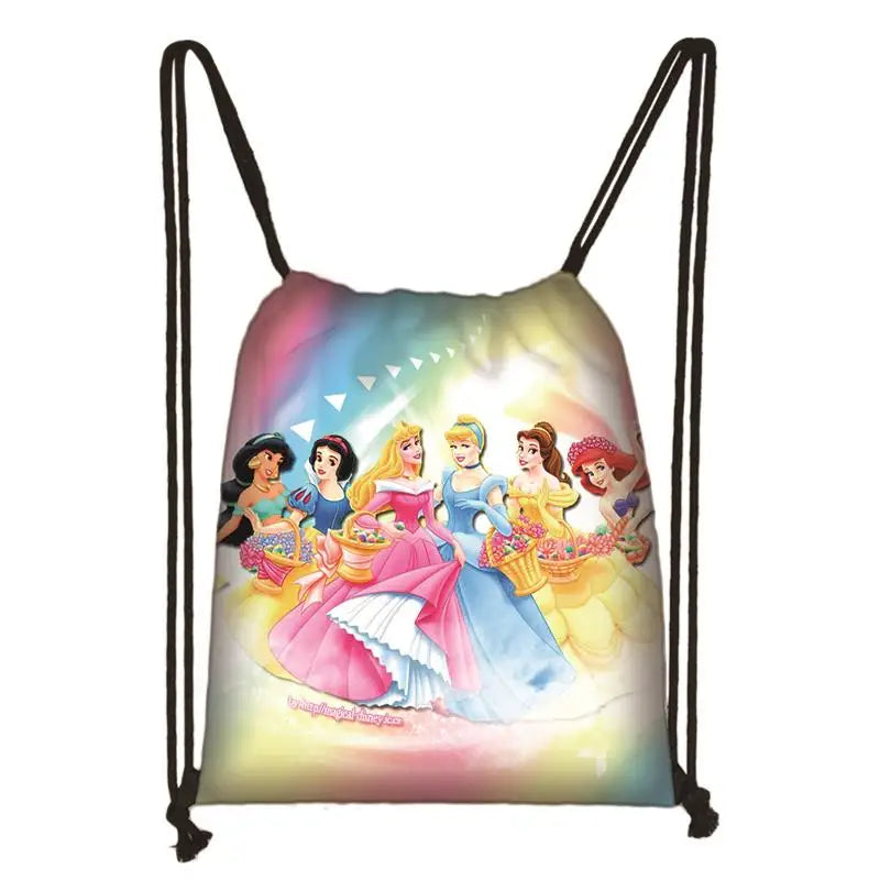 New Snow White Princess Cinderella Drawstring Boy Girl Bags Women