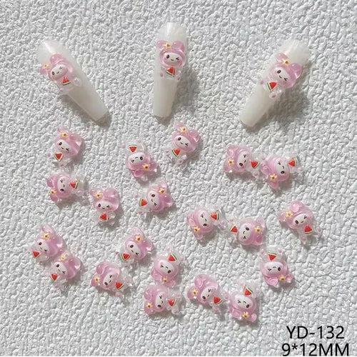 70 Pieces of Sanrio New Nail Rhinestones Hello Kitty Kawaii Cartoon