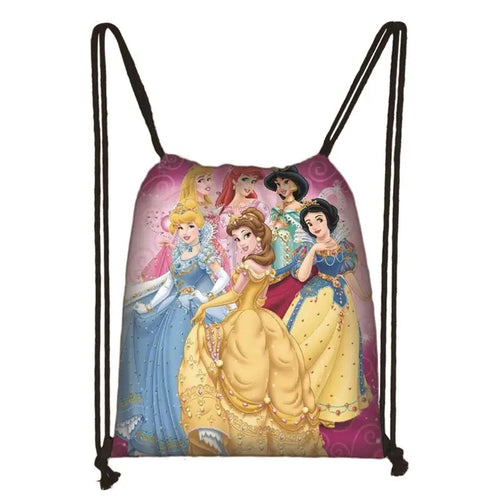 New Snow White Princess Cinderella Drawstring Boy Girl Bags Women