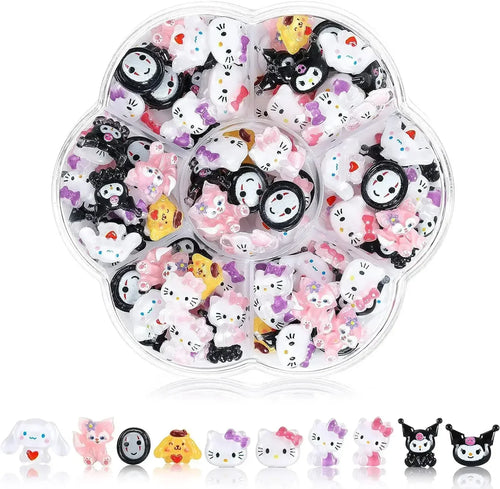 70 Pieces of Sanrio New Nail Rhinestones Hello Kitty Kawaii Cartoon