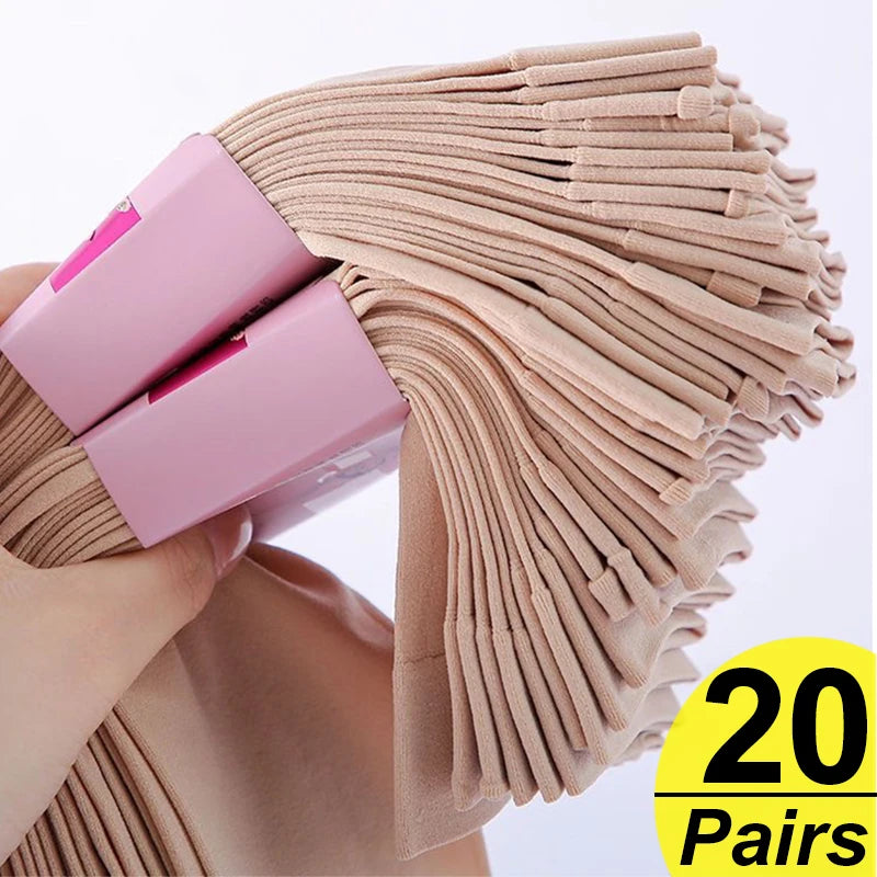 Summer Skin Color Transparent Thin Women Crystal Silk Socks Nylon