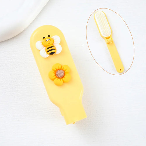 Cute Cartoon Mini Folding Comb Portable Small Comb Ladies Long Hair