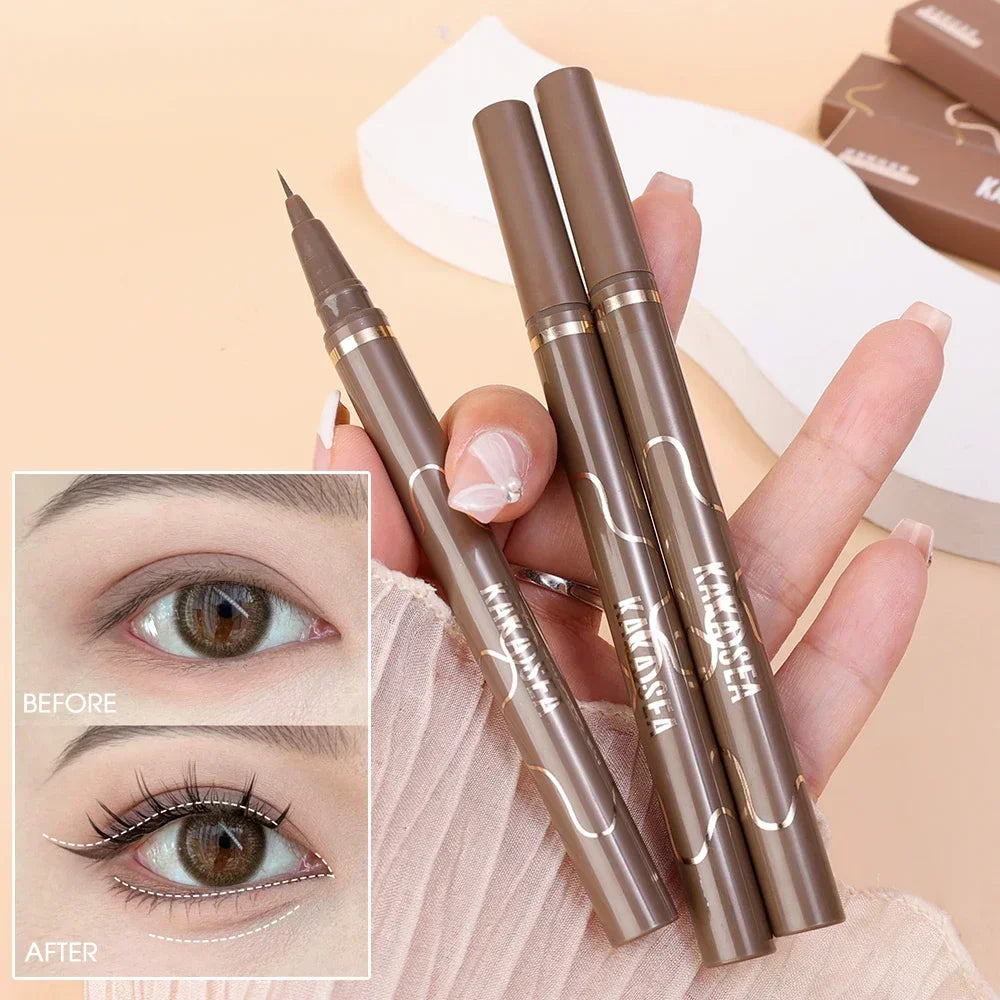 Ultra Thin Black Brown Lower Eyelash Eyeliner Pen Waterproof Lasting