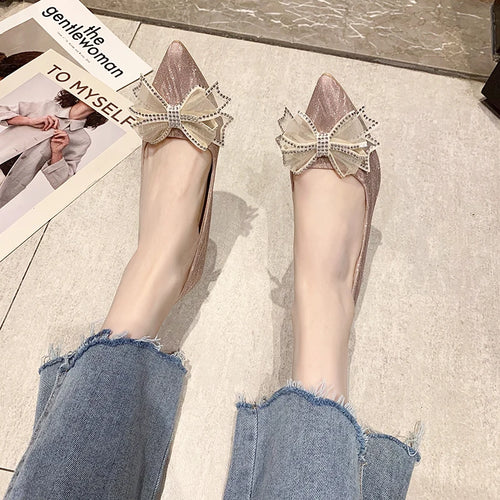 Women's Pumps Cinderella Shoe Rhinestone High Heels Women Pointed Toe