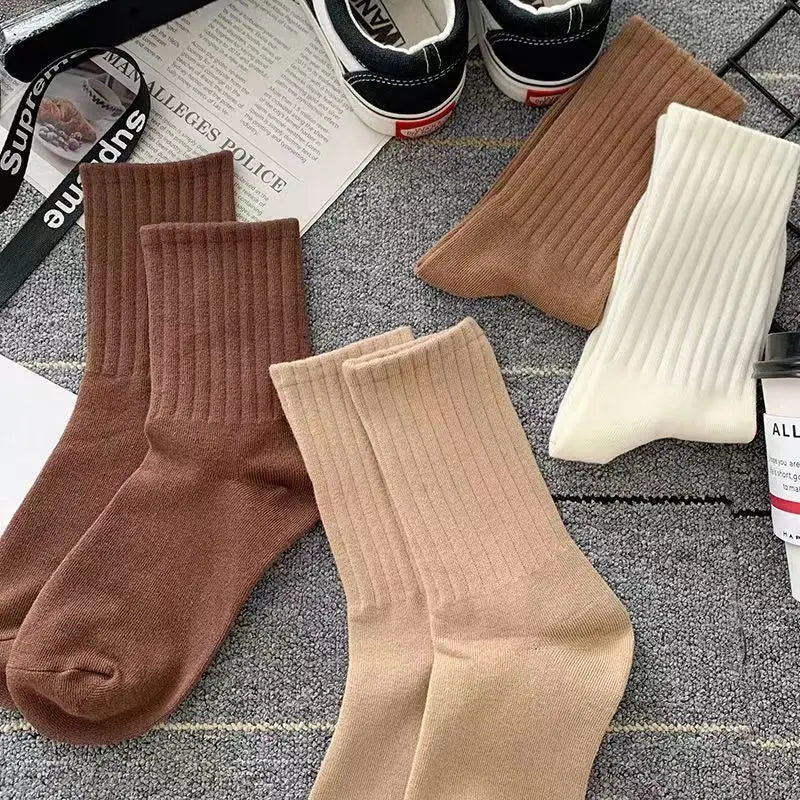 Loose Socks Korean Fashion Japanese Style Women Classic Solid Color