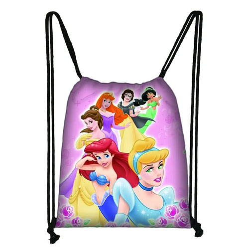 New Snow White Princess Cinderella Drawstring Boy Girl Bags Women