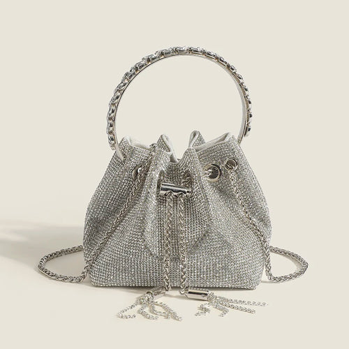 2024 Luxury Diamonds Bucket Bag Designer Women Handbags Shinny