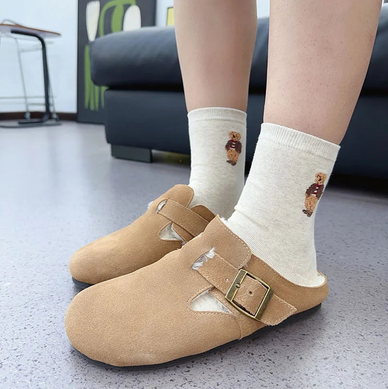 Good Quality Cartoon Elegant Lady Bear Women's  Cute Socks Cotton