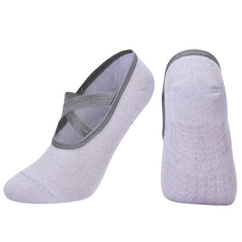 Women Yoga Socks Backless Breathable Bandage Ladies Dance Sports Socks