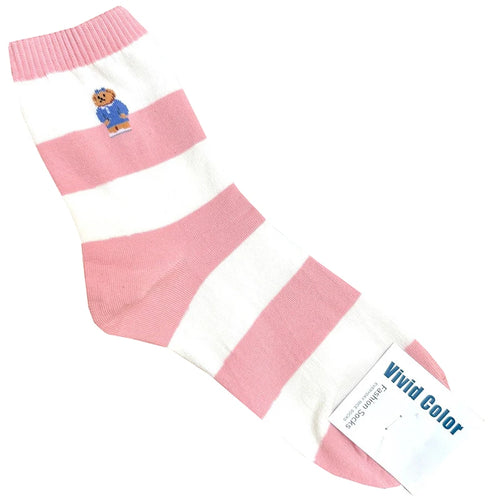 Good Quality Cartoon Elegant Lady Bear Women's  Cute Socks Cotton