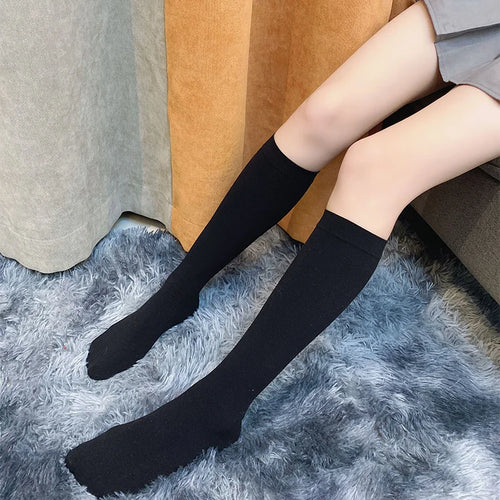 Sexy Black White Striped Long Socks Women Over Knee Thigh High Socks