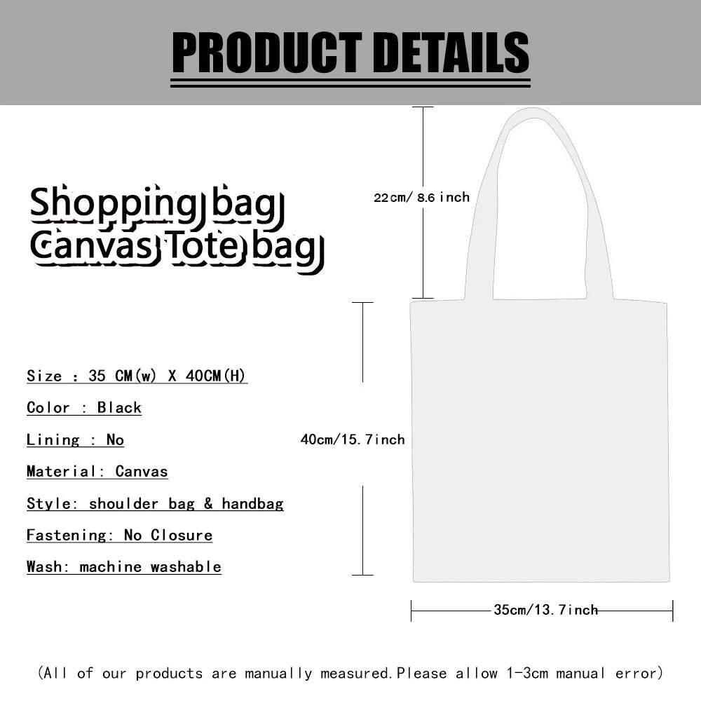 Shoulder Bags Personalised Bag Canvas Shopping Bag Personalized Name