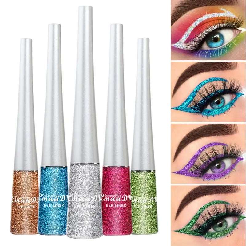 1PC Glitter Eyeliners Liquid Shiny Eye Liners Pigment Silver Green