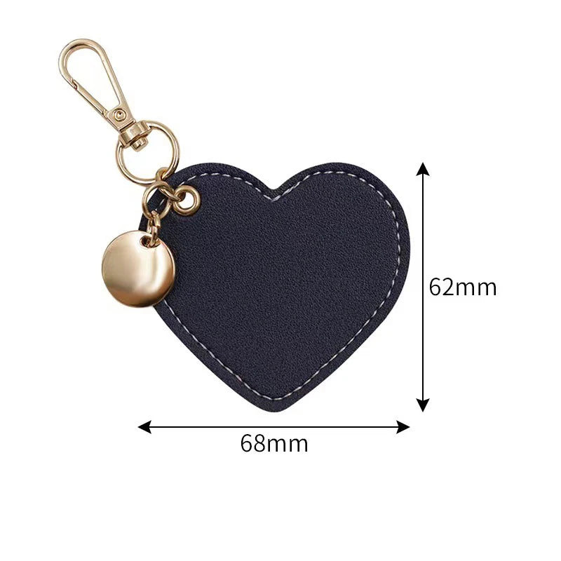 Heart-shaped PU Leather Key Chains for Women Cute Love Keyring