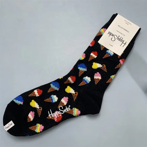 Happy Socks Women Crew Socks Cotton Novelty Gift One Size Fit Most