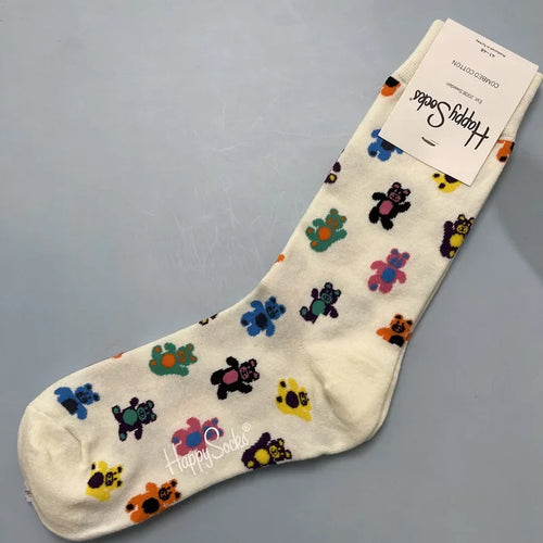 Happy Socks Women Crew Socks Cotton Novelty Gift One Size Fit Most