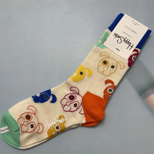 Happy Socks Women Crew Socks Cotton Novelty Gift One Size Fit Most