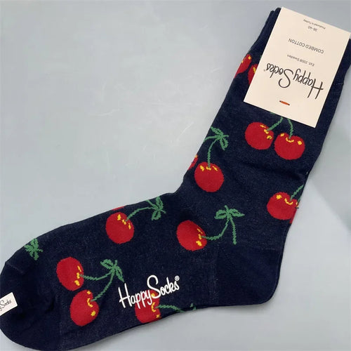 Happy Socks Women Crew Socks Cotton Novelty Gift One Size Fit Most