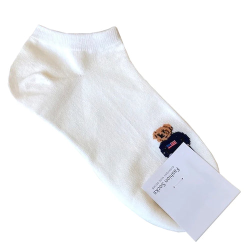 Good Quality Cartoon Elegant Lady Bear Women's  Cute Socks Cotton