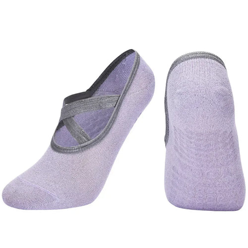 Women Yoga Socks Backless Breathable Bandage Ladies Dance Sports Socks