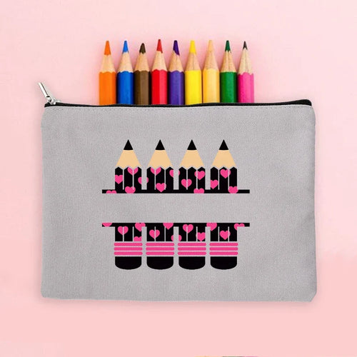 Teacher Gifts Personalised Teacher Name Zipper Travel Makeup Bags Back