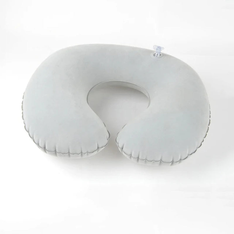 1Pc Inflatable C-Shaped Pillow Travel Neck Pillow Portable round Pillow Cushion