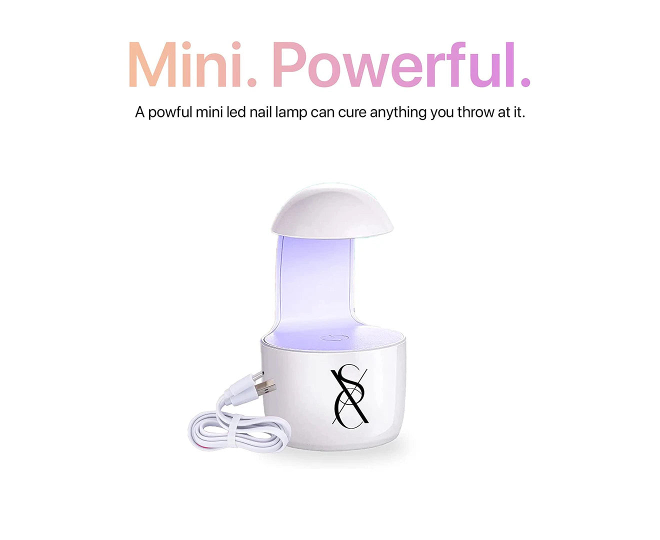 Mini LED Nail Light Portable and Fast Dry Nail Dryer for Gel