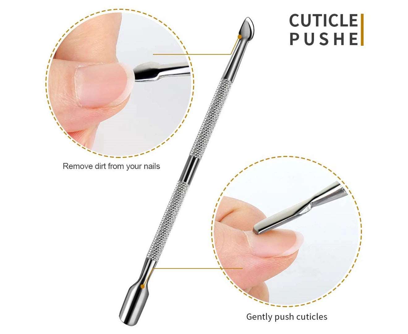 Cuticle Nippers, Cuticle Pusher & Cuticle Peeler,Manicure and Pedicure Cuticle Tools with Cuticle Cutter