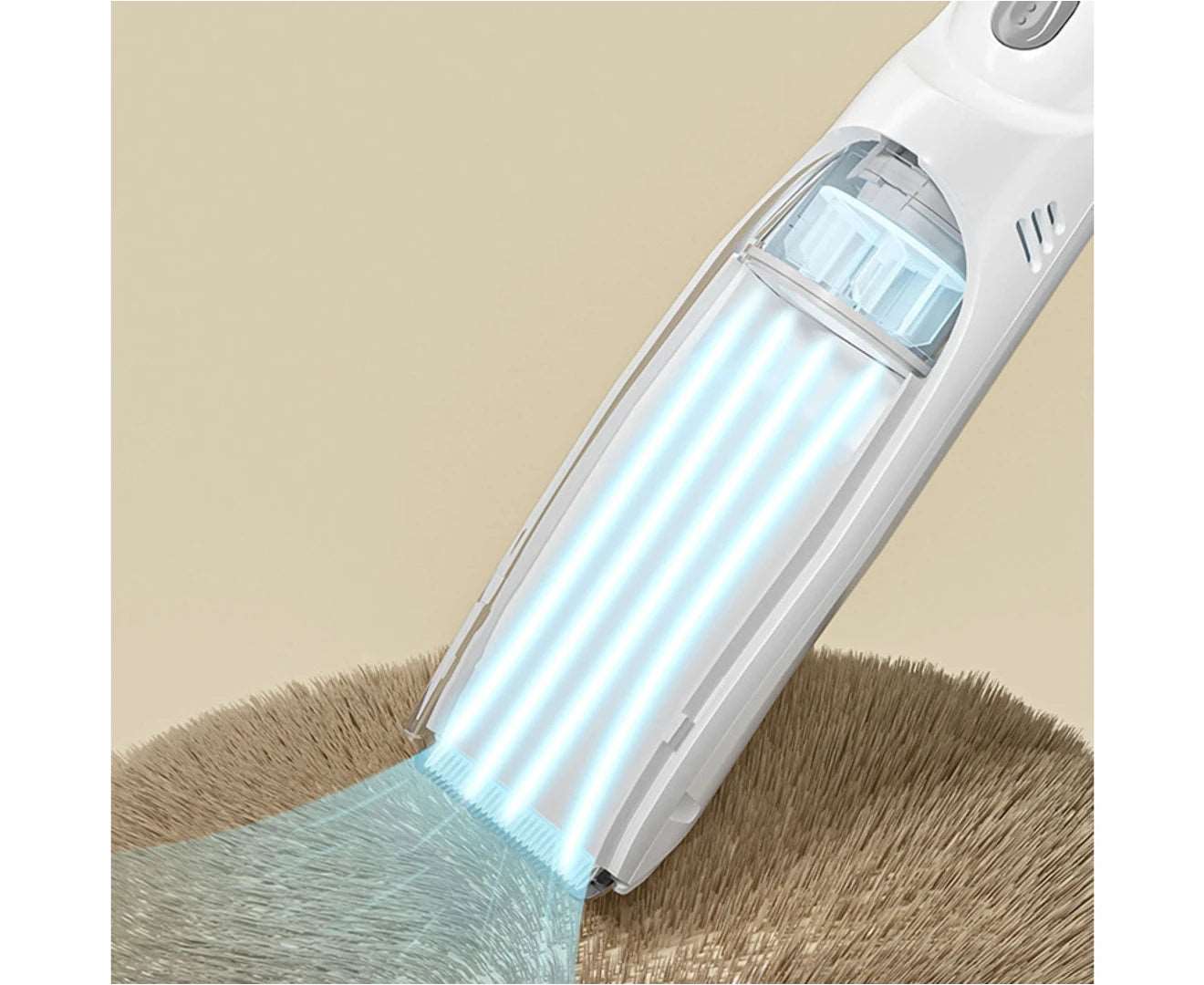 Electric Mute Hair Clipper for Baby Toddler Hair Trimmer Household Hair Shaver USB Charging -White