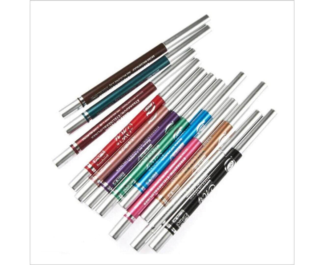 Eyeliner Pencil 12 Color Cosmetic Makeup Pen Set Eye Shadow Glitter