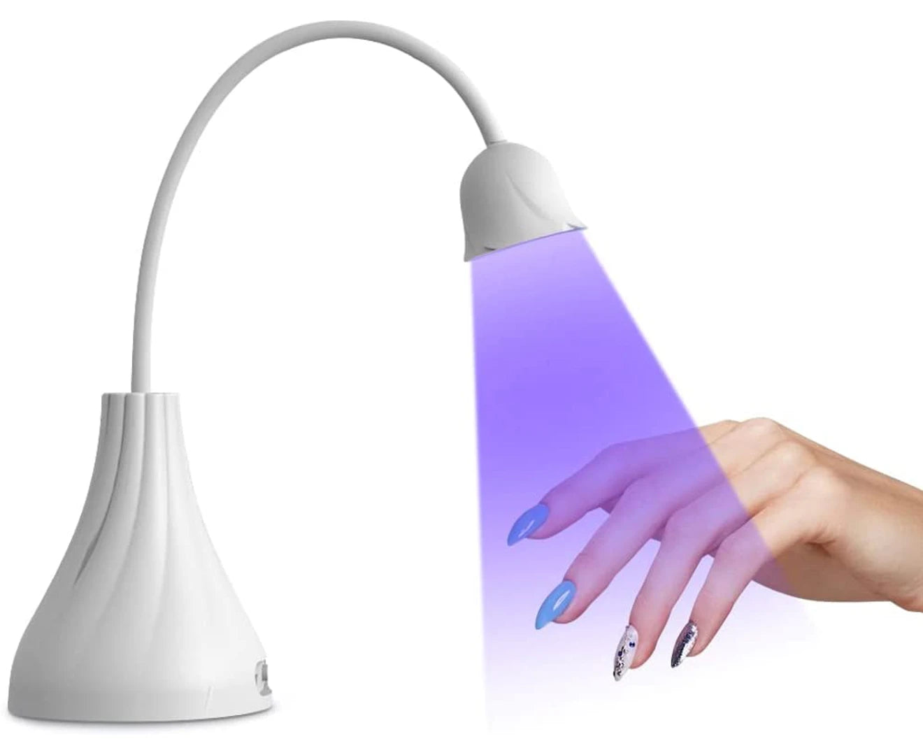 LED UV Nail Lamp, Mini Rose Flower Hands-Free Lamp Swivel Nail Dryer