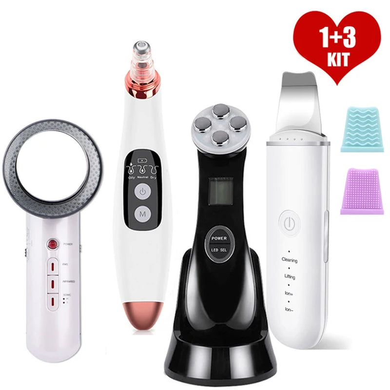 EMS Radio Frequency Blackhead Remover Ultrasonic Cleaning Skin Scrubber Body Slimming Fat Burner Massager Beauty Instrument