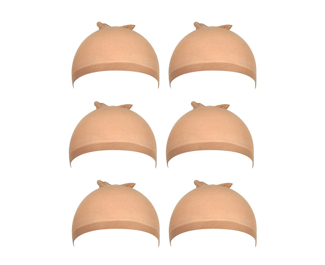 6 Pcs Stocking Wig Caps Light Brown Wig Cap for Lace Front Wig