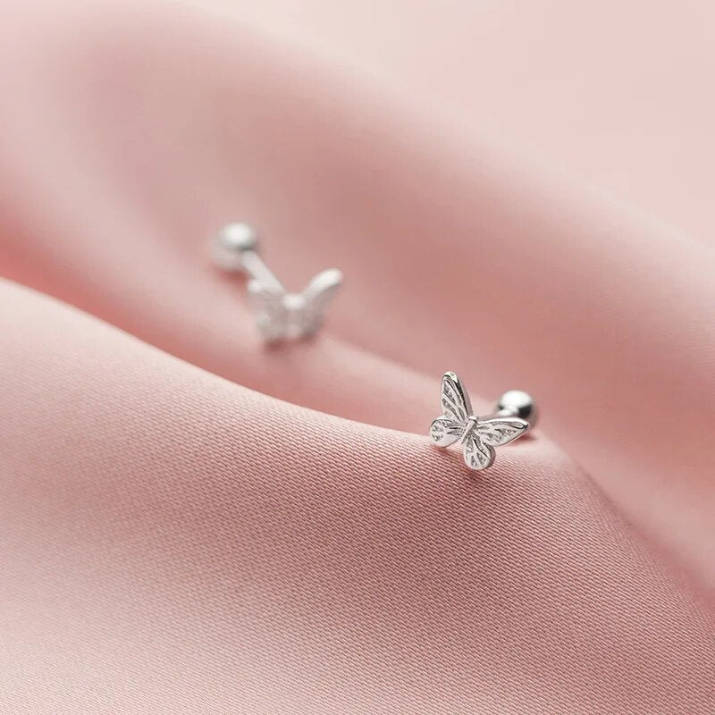 925 Sterling Silver Butterfly Earrings for Women Stud 925 Small Silver Earrings Jewelry Woman Earring Stud Silver 925